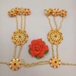 Hathphool  golden &red color