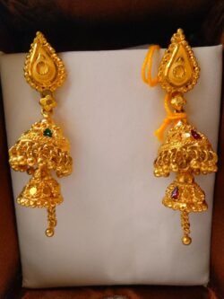 1gram gold plated earrings 56892h