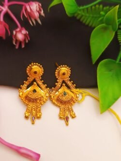 1gram gold plated earrings 58407