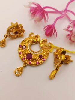 1gram gold plated earring 58308h