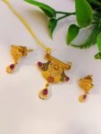 1gram gold plated earring 58278h