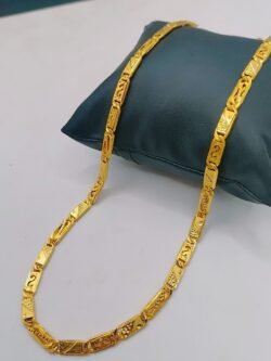 Luxury gold plated biscuit chain design